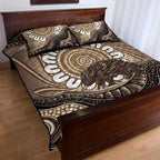 Indigenous Echidna Australia Quilt Bed Set Australian Aboriginal Art Proud