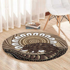 Indigenous Echidna Australia Round Carpet Australian Aboriginal Art Proud