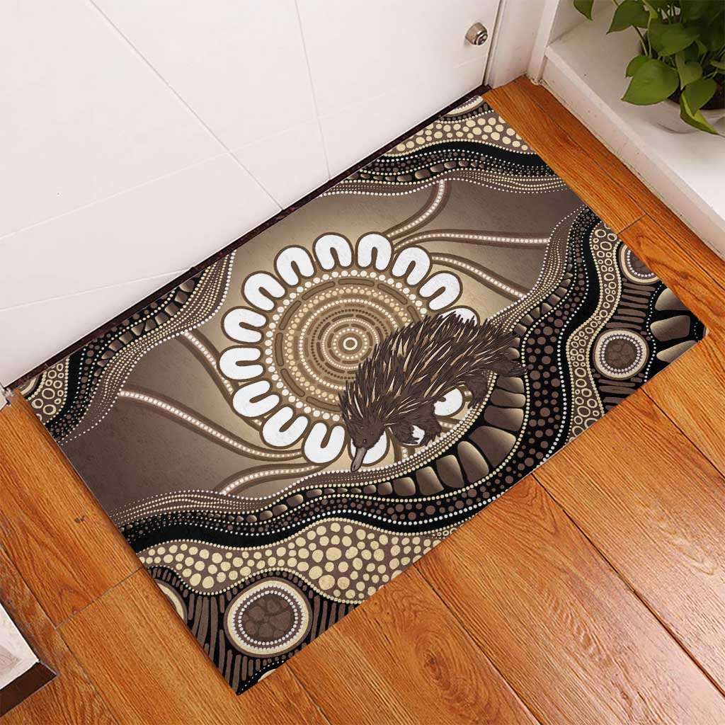 Indigenous Echidna Australia Rubber Doormat Australian Aboriginal Art Proud