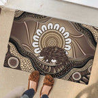 Indigenous Echidna Australia Rubber Doormat Australian Aboriginal Art Proud