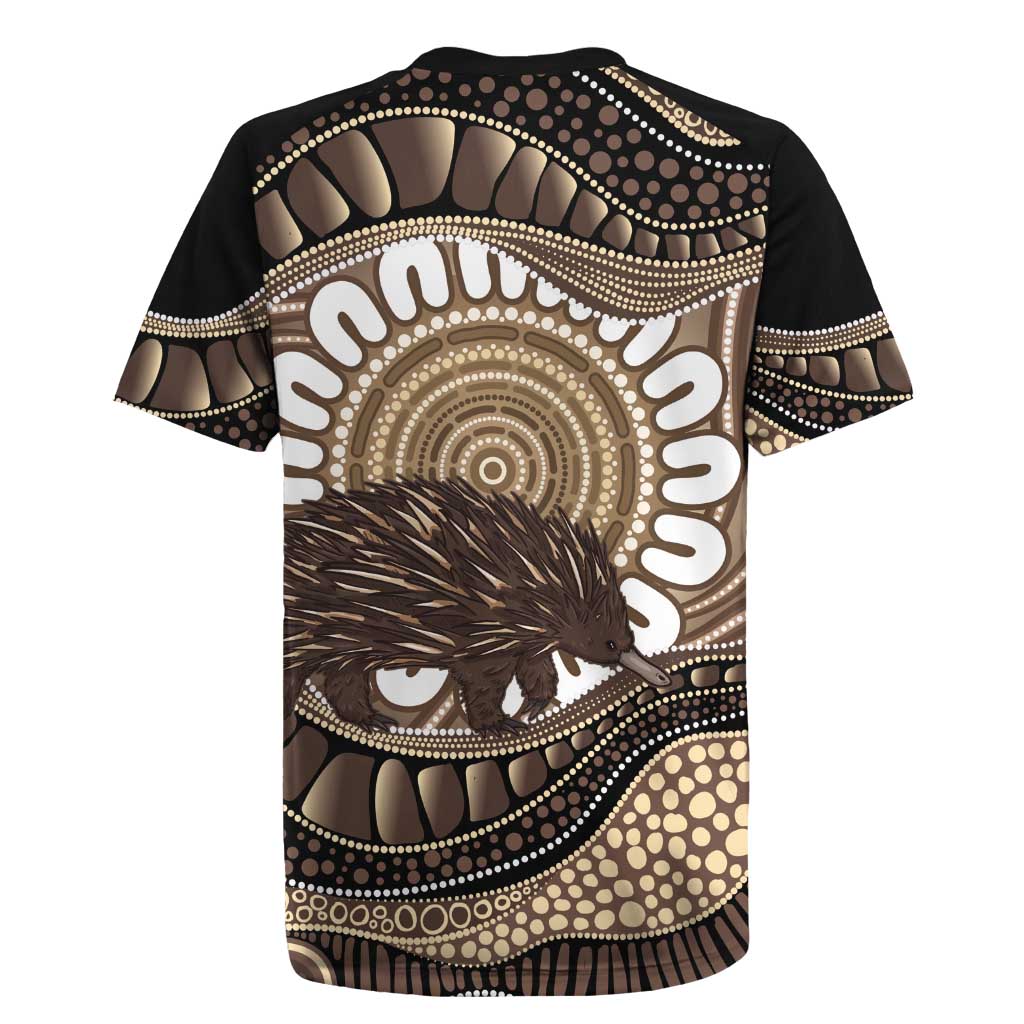 Indigenous Echidna Australia Rugby Jersey Australian Aboriginal Art Proud