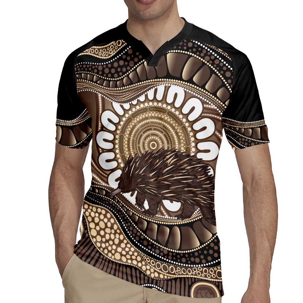 Indigenous Echidna Australia Rugby Jersey Australian Aboriginal Art Proud