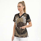 Indigenous Echidna Australia Scrub Top Australian Aboriginal Art Proud