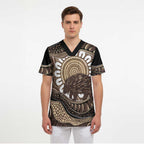 Indigenous Echidna Australia Scrub Top Australian Aboriginal Art Proud