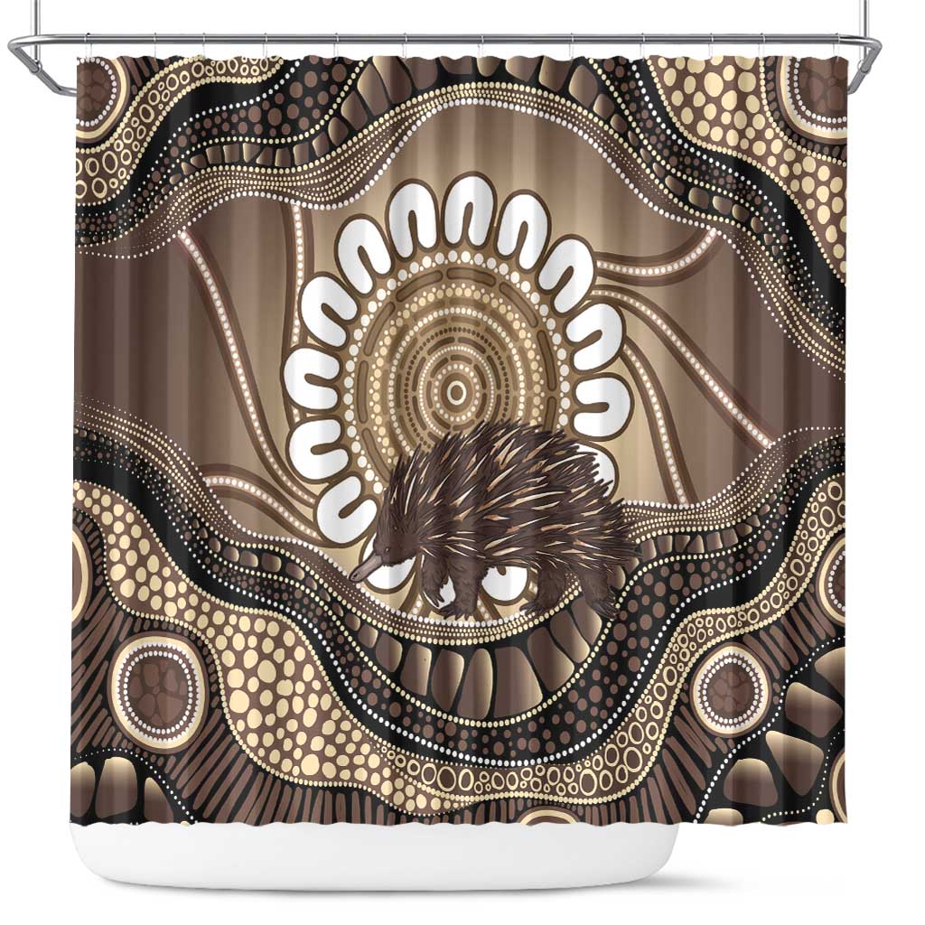 Indigenous Echidna Australia Shower Curtain Australian Aboriginal Art Proud
