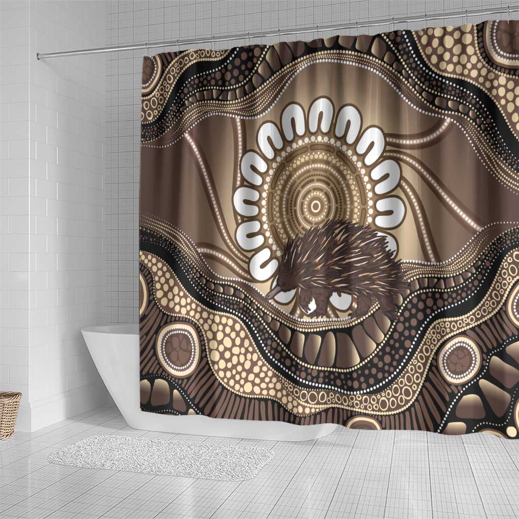 Indigenous Echidna Australia Shower Curtain Australian Aboriginal Art Proud