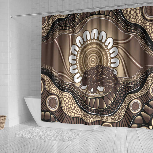 Indigenous Echidna Australia Shower Curtain Australian Aboriginal Art Proud