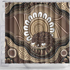 Indigenous Echidna Australia Shower Curtain Australian Aboriginal Art Proud
