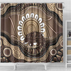 Indigenous Echidna Australia Shower Curtain Australian Aboriginal Art Proud