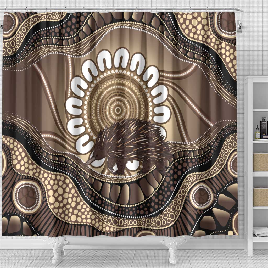 Indigenous Echidna Australia Shower Curtain Australian Aboriginal Art Proud
