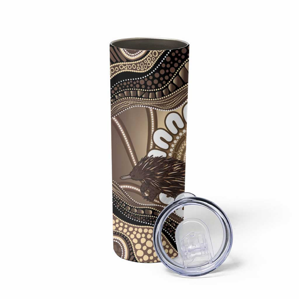 Indigenous Echidna Australia Skinny Tumbler Australian Aboriginal Art Proud