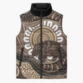 Indigenous Echidna Australia Sleeveless Puffer Jacket Australian Aboriginal Art Proud
