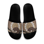 Indigenous Echidna Australia Slide Sandals Australian Aboriginal Art Proud