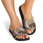 Indigenous Echidna Australia Slide Sandals Australian Aboriginal Art Proud