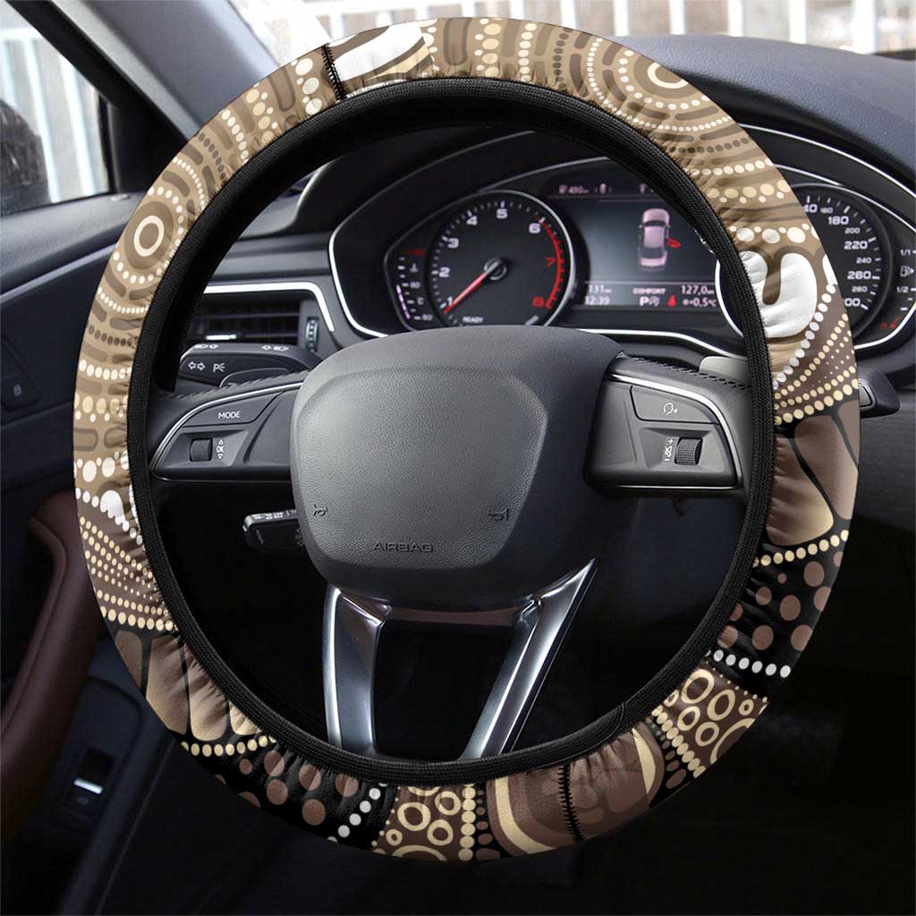 Indigenous Echidna Australia Steering Wheel Cover Australian Aboriginal Art Proud