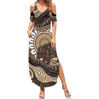 Indigenous Echidna Australia Summer Maxi Dress Australian Aboriginal Art Proud