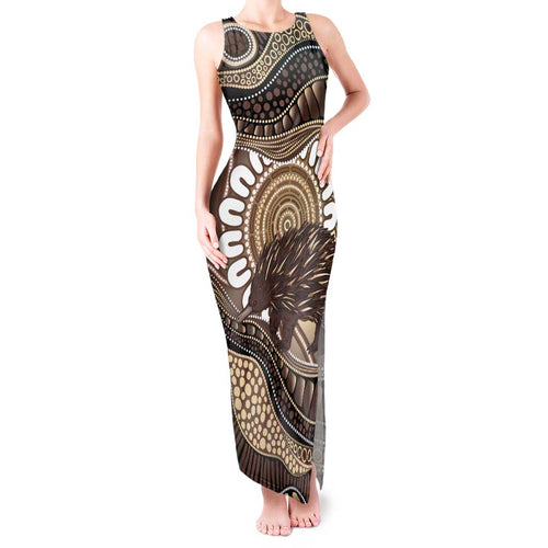Indigenous Echidna Australia Tank Maxi Dress Australian Aboriginal Art Proud