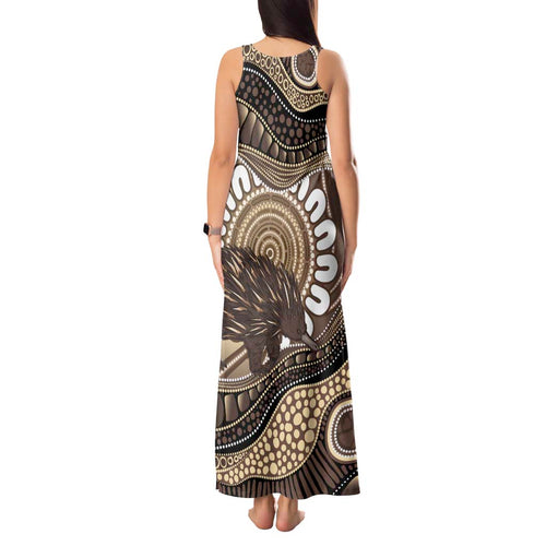 Indigenous Echidna Australia Tank Maxi Dress Australian Aboriginal Art Proud