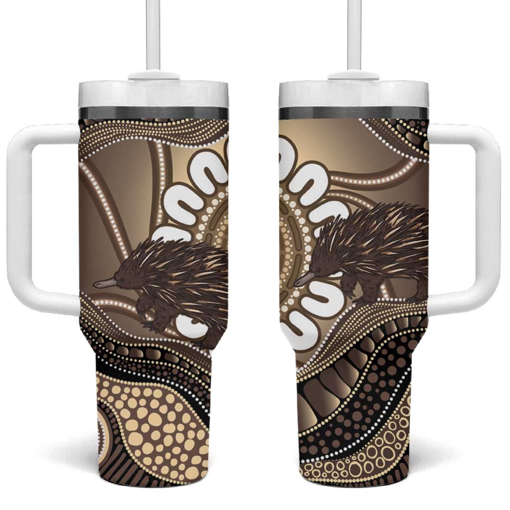 Indigenous Echidna Australia Tumbler With Handle Australian Aboriginal Art Proud