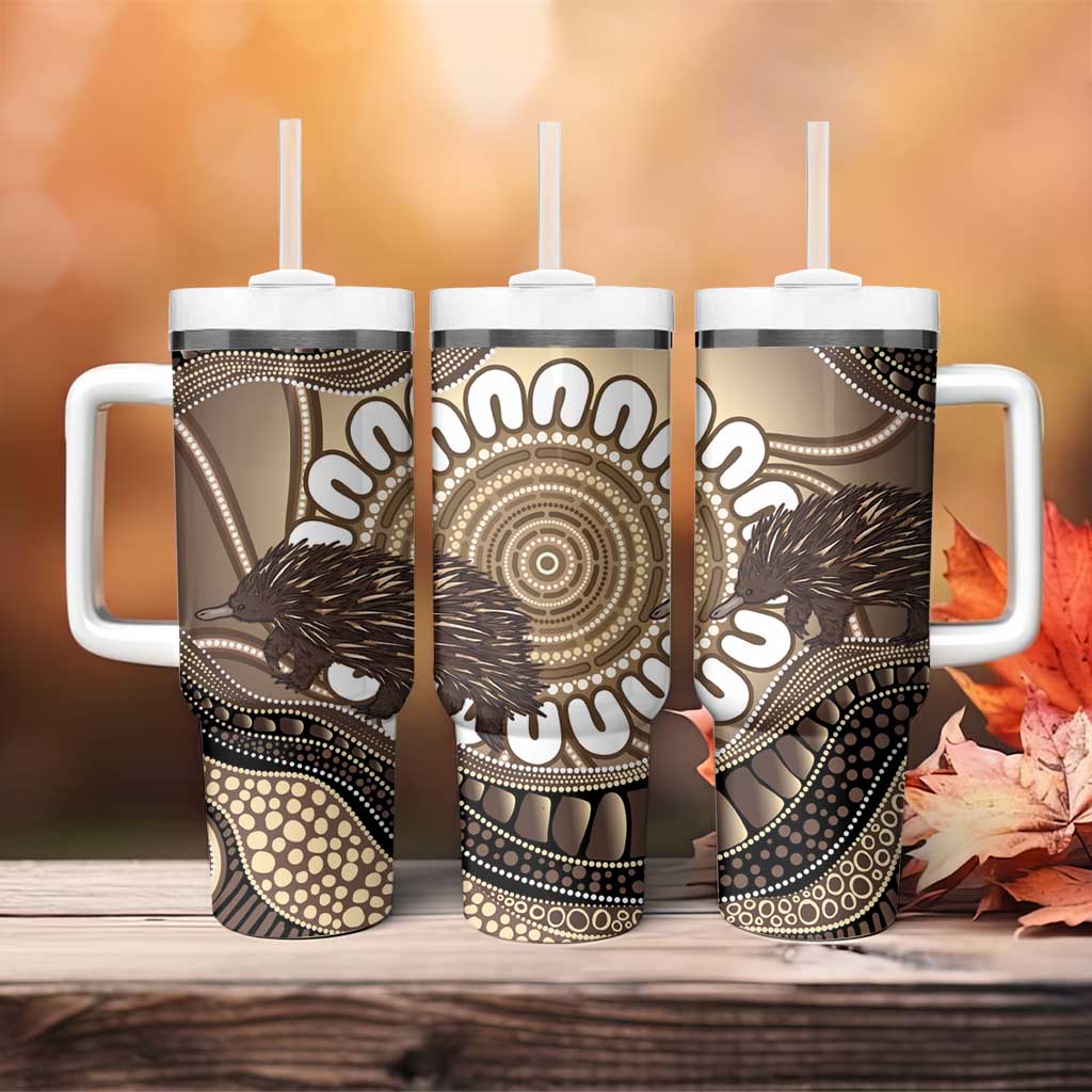 Indigenous Echidna Australia Tumbler With Handle Australian Aboriginal Art Proud