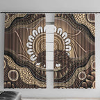 Indigenous Echidna Australia Window Curtain Australian Aboriginal Art Proud