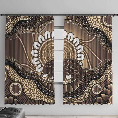 Indigenous Echidna Australia Window Curtain Australian Aboriginal Art Proud