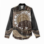 Indigenous Echidna Australia Women Casual Shirt Australian Aboriginal Art Proud