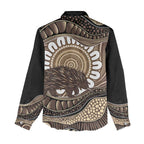 Indigenous Echidna Australia Women Casual Shirt Australian Aboriginal Art Proud