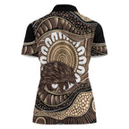 Indigenous Echidna Australia Women Polo Shirt Australian Aboriginal Art Proud