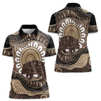 Indigenous Echidna Australia Women Polo Shirt Australian Aboriginal Art Proud