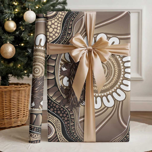Indigenous Echidna Australia Wrapping Paper Australian Aboriginal Art Proud