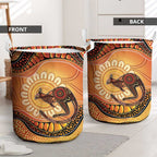 Indigenous Kangaroo Australia Laundry Basket Australian Aboriginal Art Proud