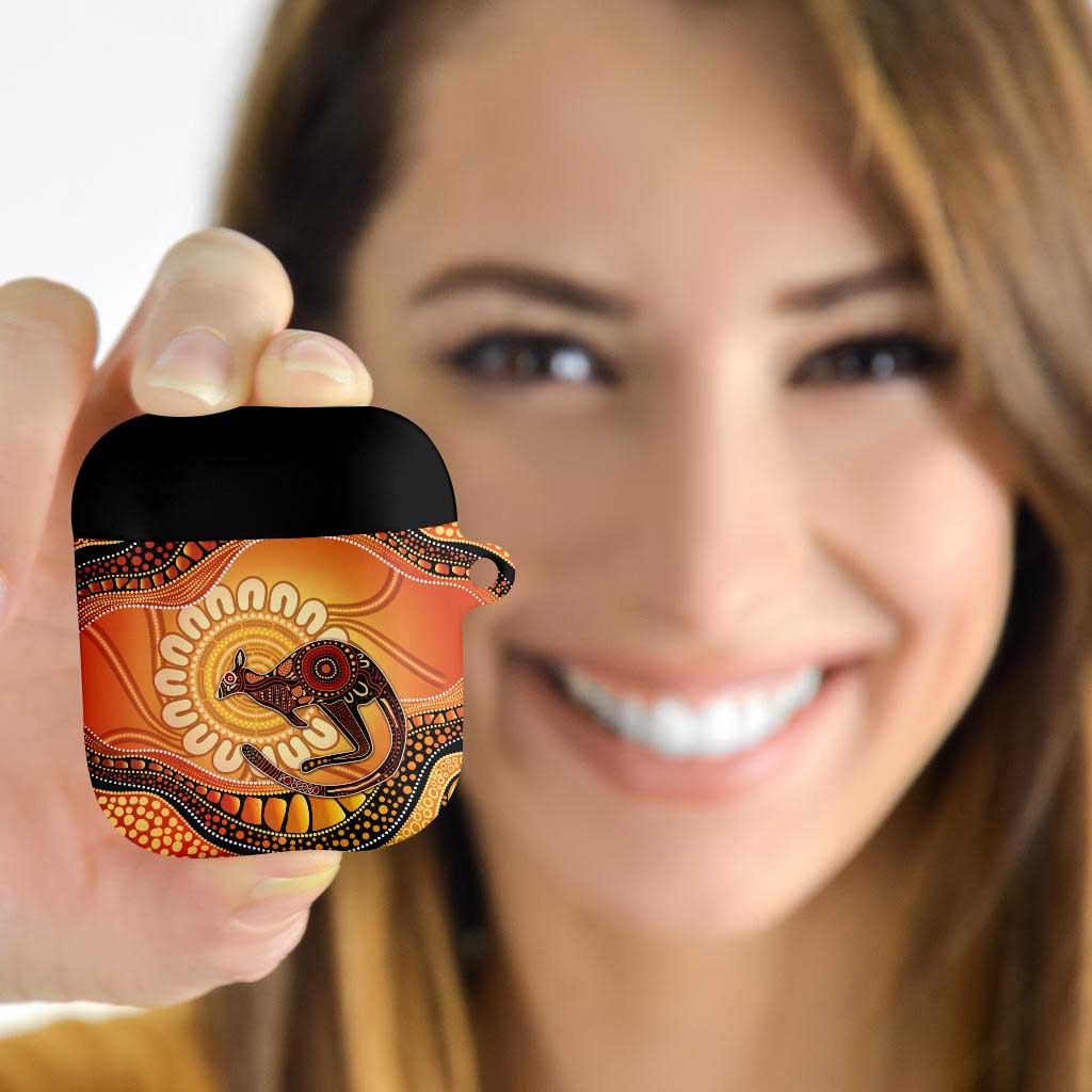 Indigenous Kangaroo Australia AirPods Case Australian Aboriginal Art Proud