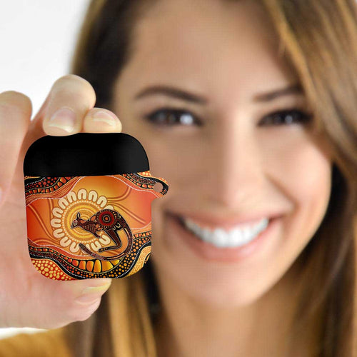 Indigenous Kangaroo Australia AirPods Case Australian Aboriginal Art Proud