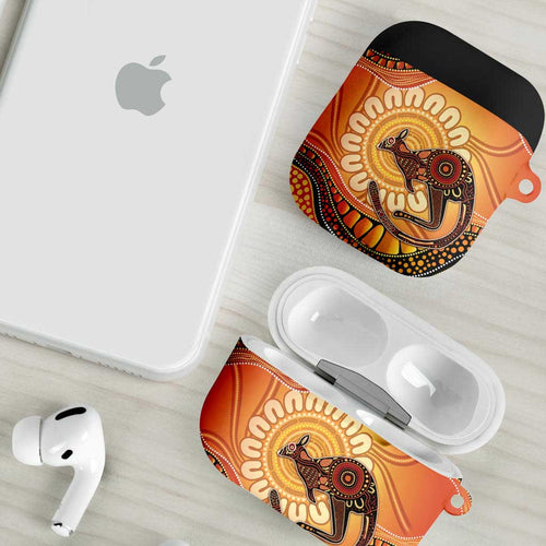 Indigenous Kangaroo Australia AirPods Case Australian Aboriginal Art Proud
