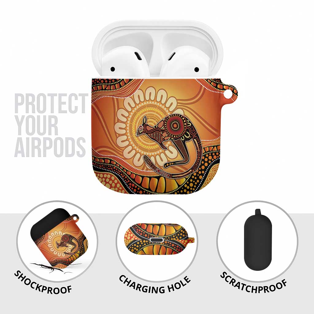 Indigenous Kangaroo Australia AirPods Case Australian Aboriginal Art Proud
