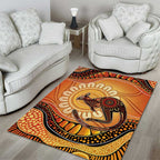 Indigenous Kangaroo Australia Area Rug Australian Aboriginal Art Proud