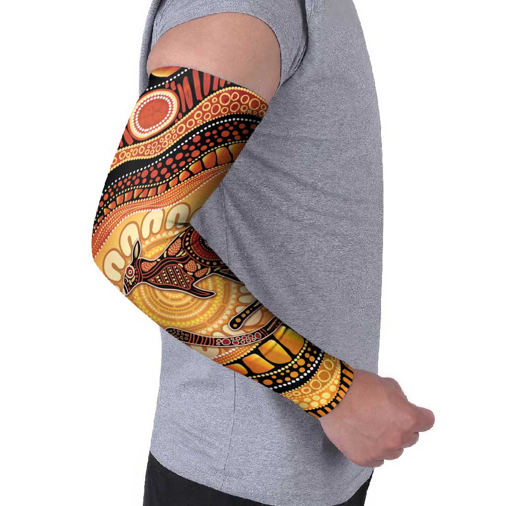 Indigenous Kangaroo Australia Arm Sleeves Australian Aboriginal Art Proud