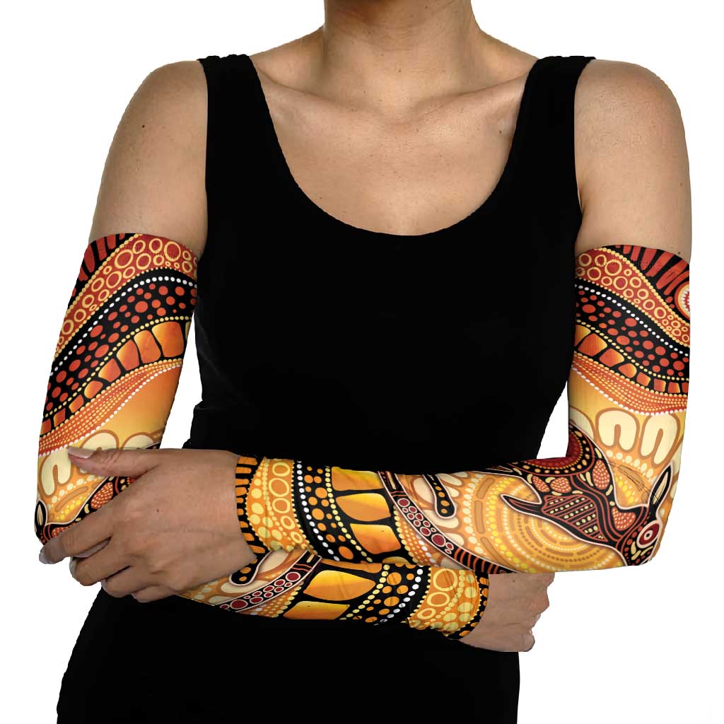 Indigenous Kangaroo Australia Arm Sleeves Australian Aboriginal Art Proud