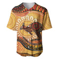 Indigenous Kangaroo Australia Baseball Jersey Australian Aboriginal Art Proud