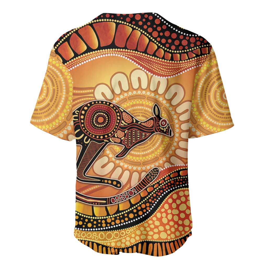 Indigenous Kangaroo Australia Baseball Jersey Australian Aboriginal Art Proud