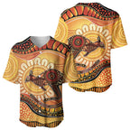 Indigenous Kangaroo Australia Baseball Jersey Australian Aboriginal Art Proud