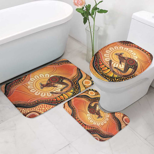 Indigenous Kangaroo Australia Bathroom Set Australian Aboriginal Art Proud