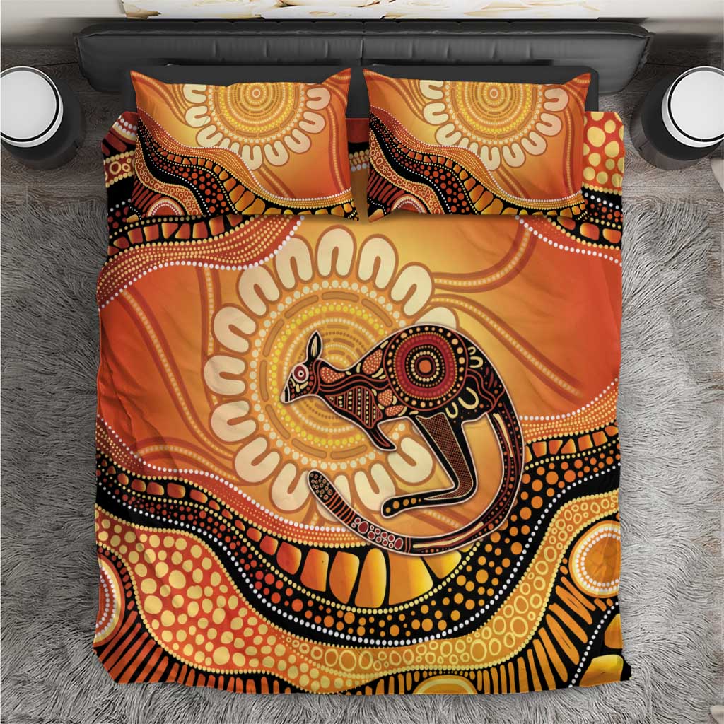 Indigenous Kangaroo Australia Bedding Set Australian Aboriginal Art Proud