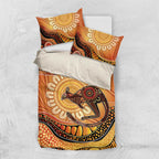 Indigenous Kangaroo Australia Bedding Set Australian Aboriginal Art Proud