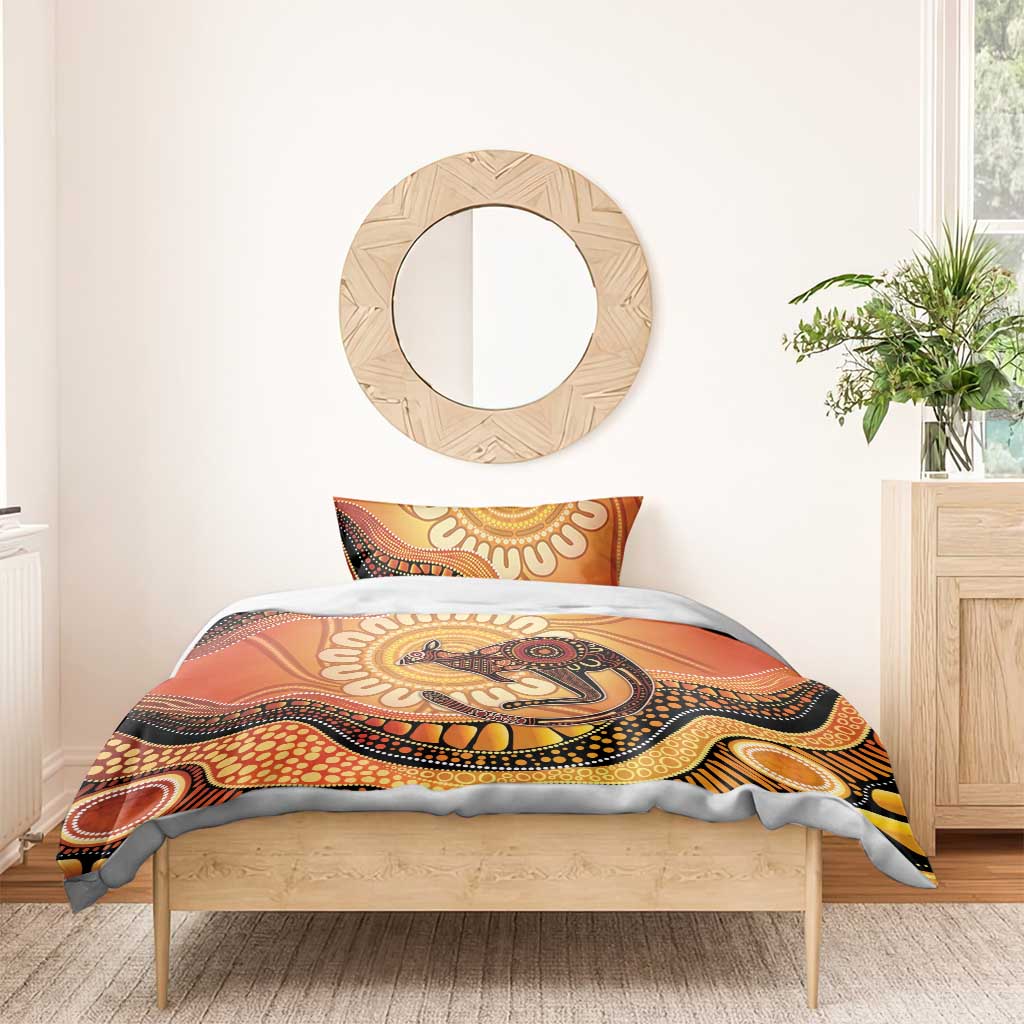 Indigenous Kangaroo Australia Bedding Set Australian Aboriginal Art Proud