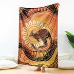 Indigenous Kangaroo Australia Blanket Australian Aboriginal Art Proud