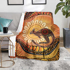 Indigenous Kangaroo Australia Blanket Australian Aboriginal Art Proud