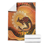 Indigenous Kangaroo Australia Blanket Australian Aboriginal Art Proud
