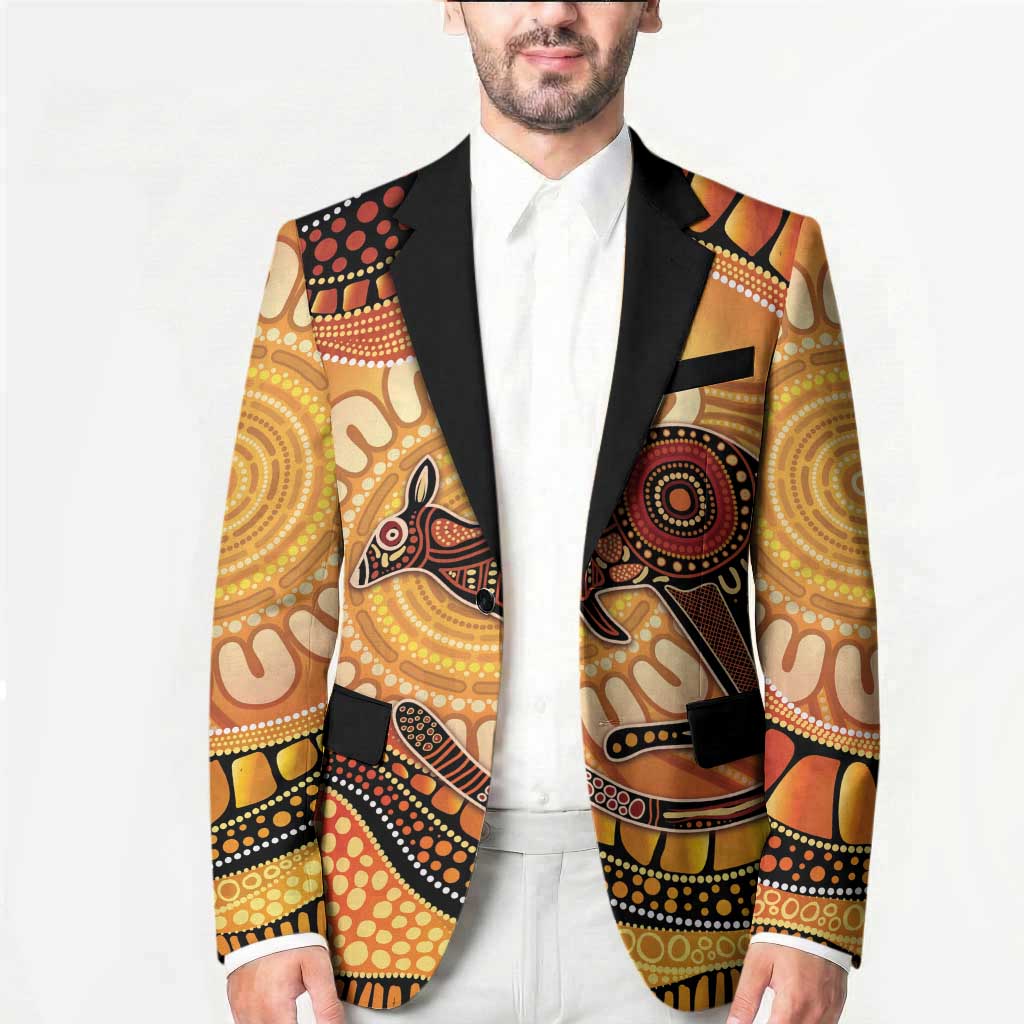 Indigenous Kangaroo Australia Blazer Australian Aboriginal Art Proud